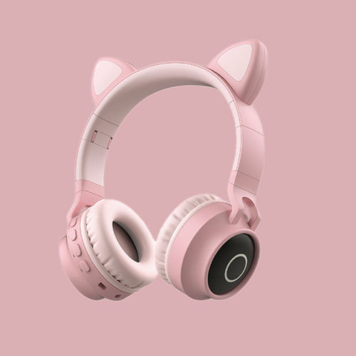 LED Light Cat Ear Wireless Headphones
