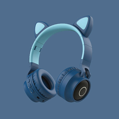 LED Light Cat Ear Wireless Headphones