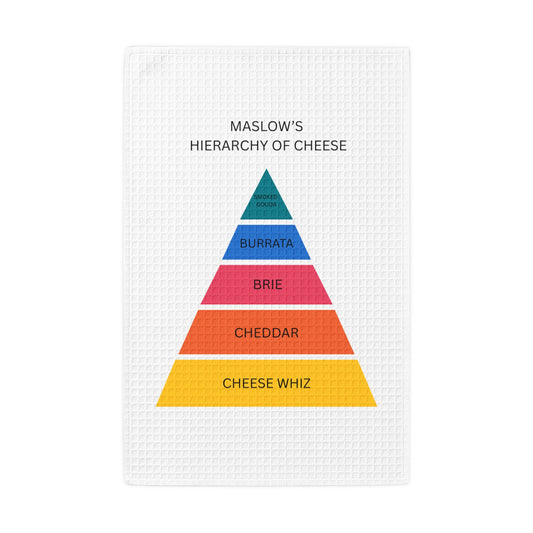 Maslow's Hierarchy of Cheese Tea Towel | By The Way