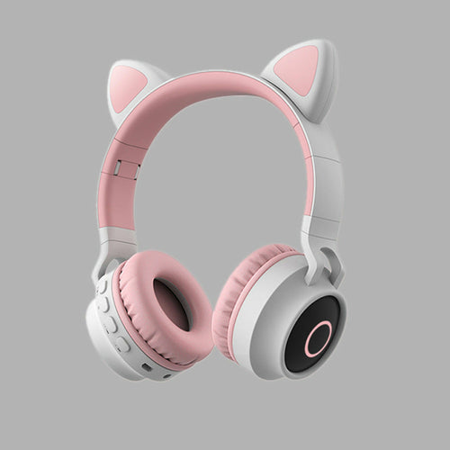 LED Light Cat Ear Wireless Headphones